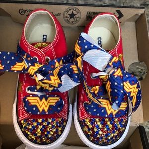 New Wonder Woman Theme Kids Converse Sneaker